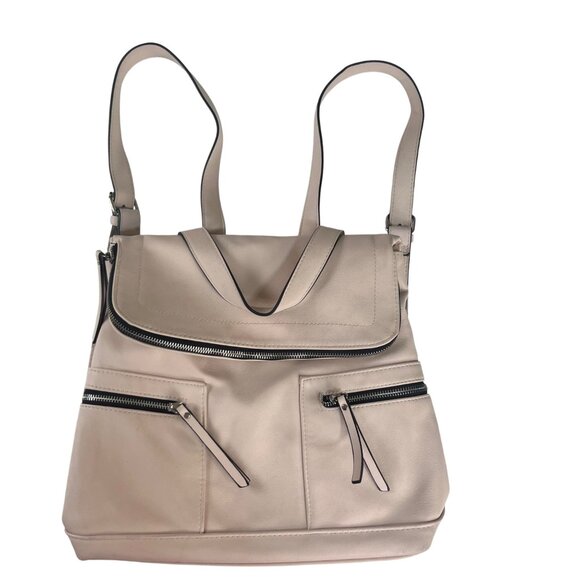Mossimo Convertible Backpack Purse Pale Pink Adjustable Straps Zipper Pockets - Picture 1 of 9